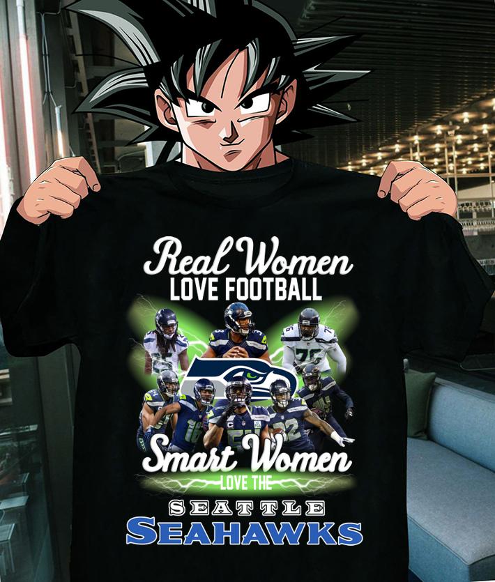 Real Women love football smart Women love the Seattle Seahawks t-shirt shirt