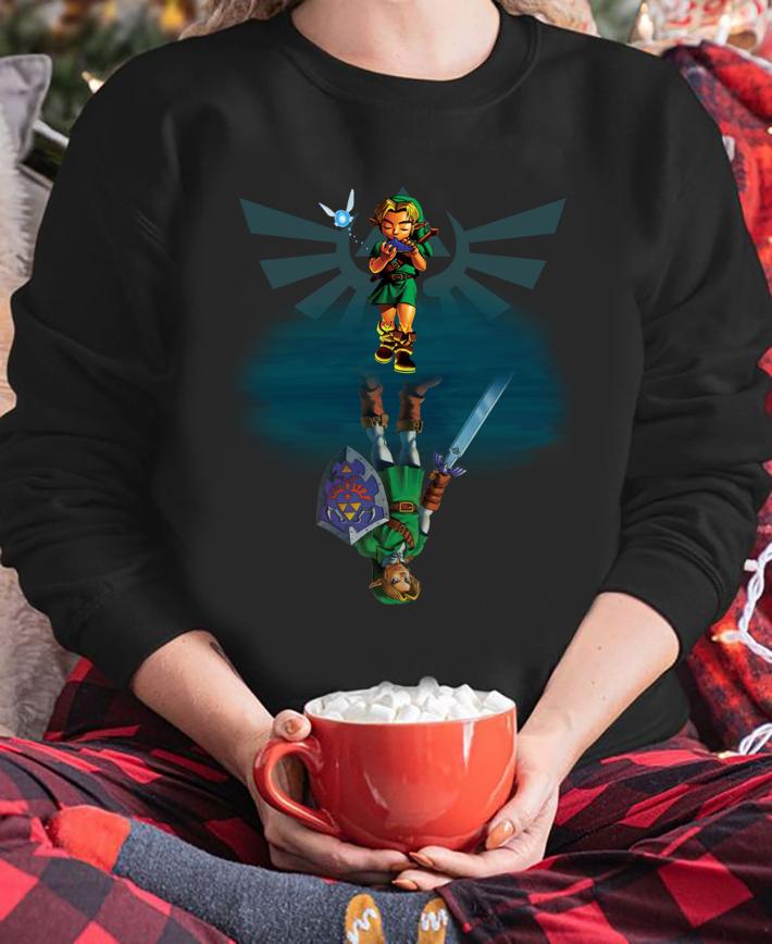 The Legend of Zelda reflection Link and Navi t-shirt sweatshirt