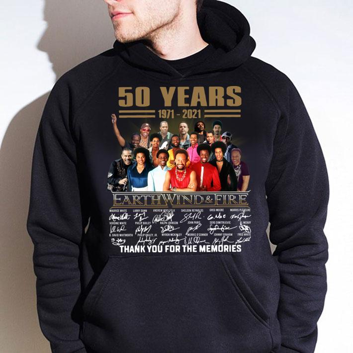 Earth Wind And Fire Band Shirt, 50 Years 1971-2021 Thank You For The Memories t-shirt hoodie