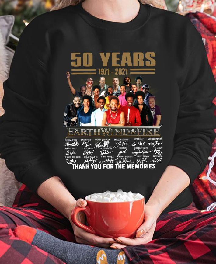Earth Wind And Fire Band Shirt, 50 Years 1971-2021 Thank You For The Memories t-shirt sweatshirt
