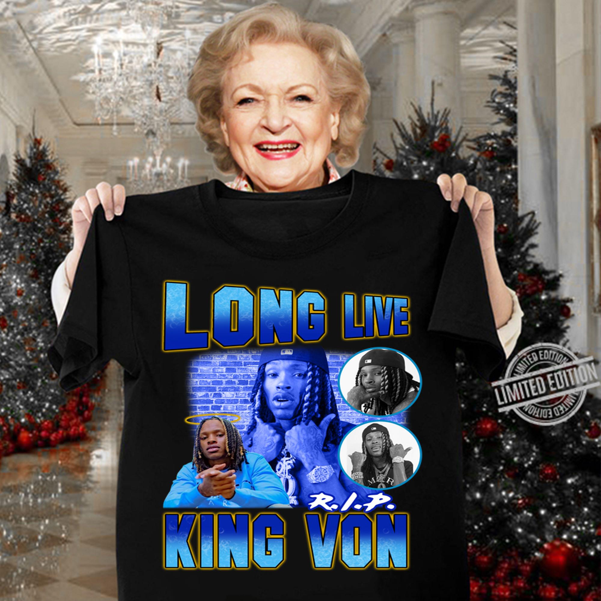 Long Live King Von Rip Rapper Retro t-shirt woman shirt