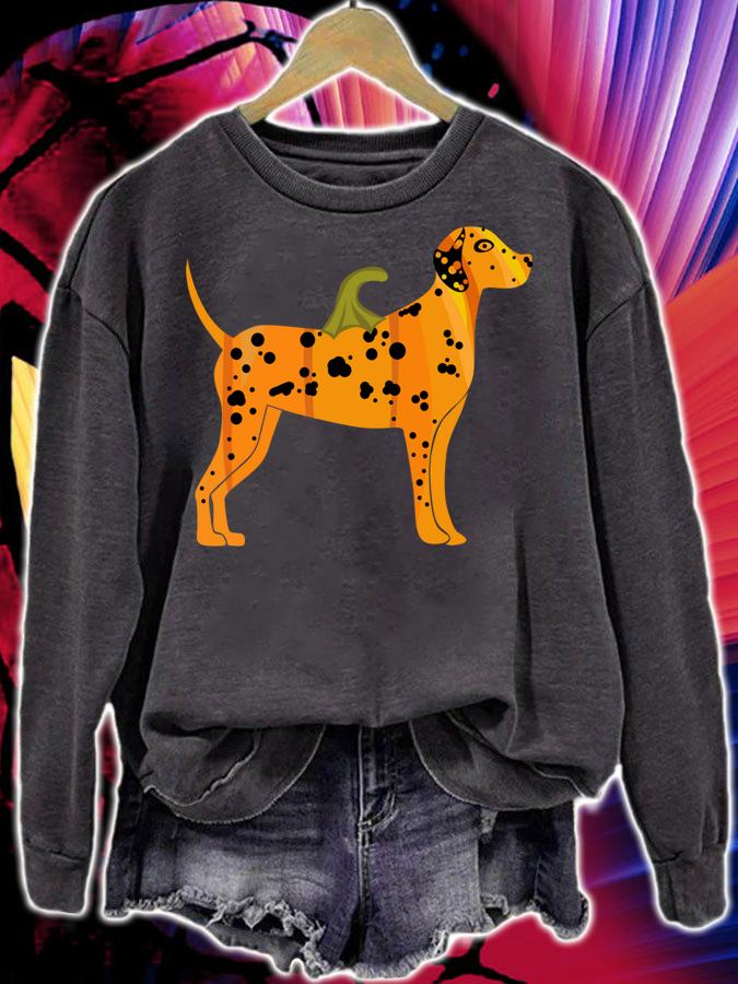 Dalmatian Halloween Dog Pumpkin Women Dog Owners Gifts t-shirt sweatshirt