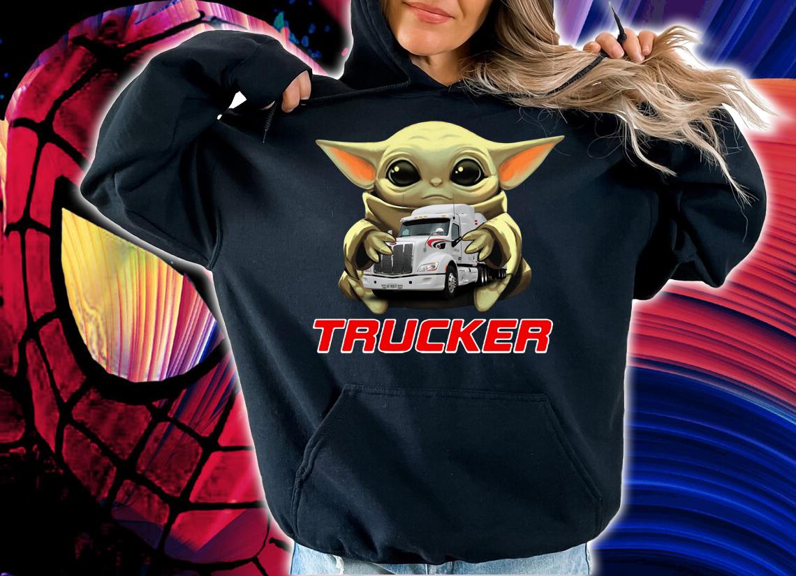 Official Star Wars Baby Yoda Hug Trucker t-shirt hoodie