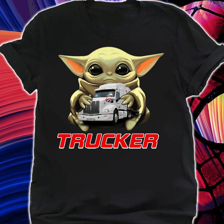 Official Star Wars Baby Yoda Hug Trucker t-shirt shirt