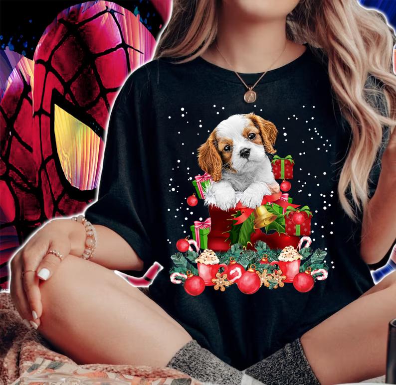 Cavalier King Charles Spaniel Gift Christmas t-shirt woman shirt