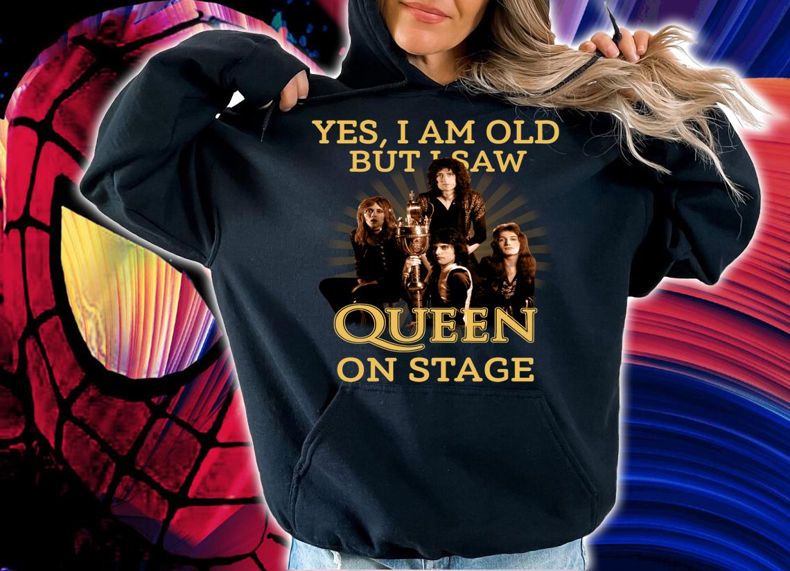 Freddie Mercury Yes I Am Old But I Saw Queen Band On Stage t-shirt hoodie