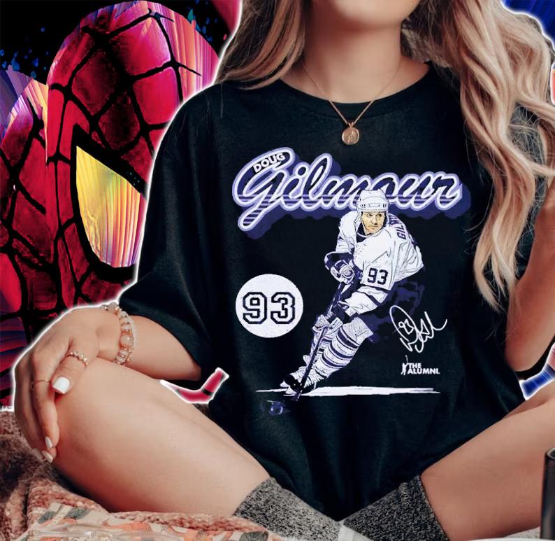 Doug Gilmour Toronto Retro Script signature t-shirt woman shirt