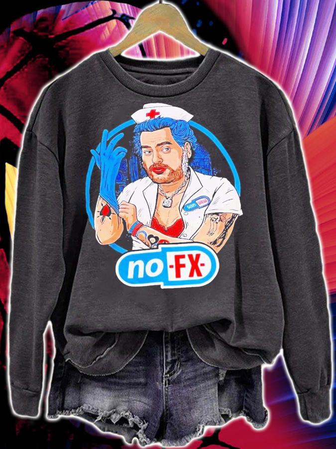 Fat Mike Fat Mike from NOFx doing a Janine Lindemulder t-shirt sweatshirt