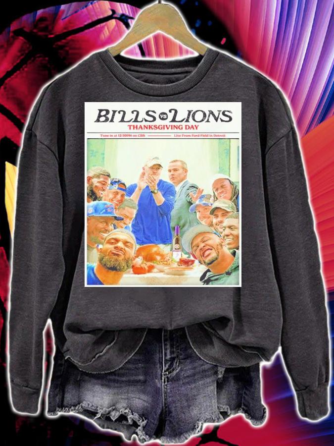 Buffalo Bills Bills Vs Lions Thanksgiving Day Shirt t-shirt sweatshirt