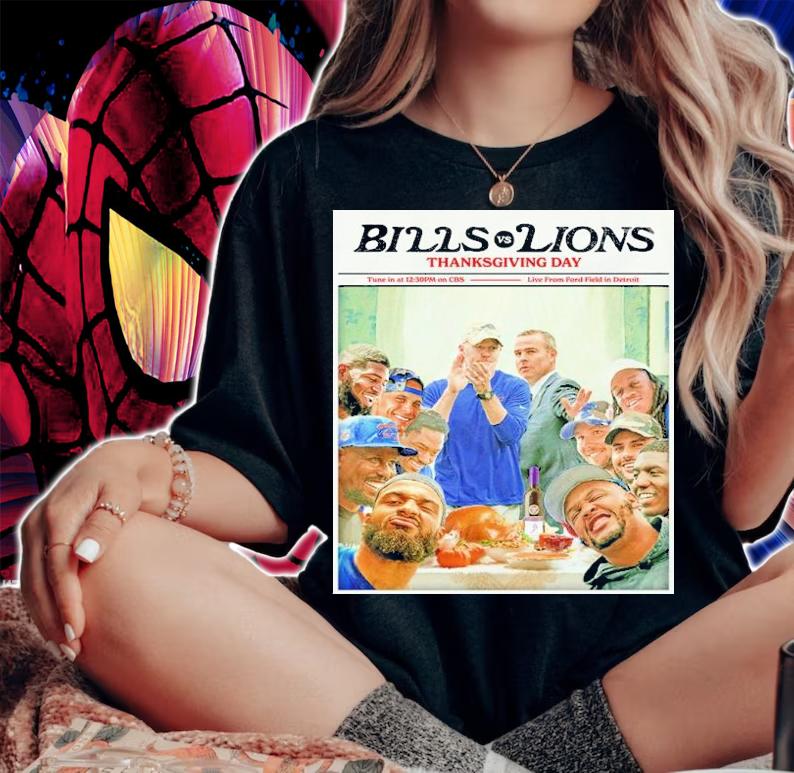 Buffalo Bills Bills Vs Lions Thanksgiving Day Shirt t-shirt woman shirt
