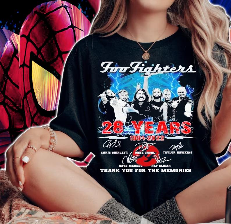 Foo Fighters 28 years 1994 2022 thank you for the memories shirt t-shirt woman shirt