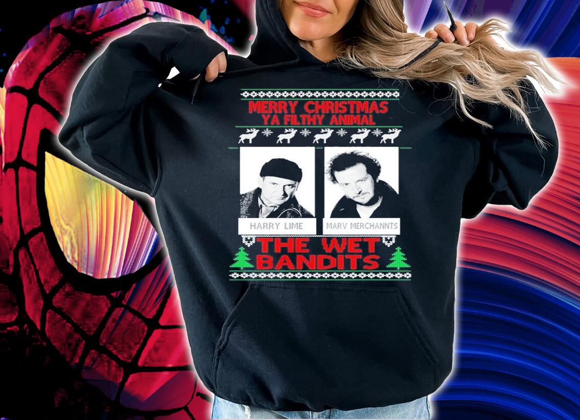 Merry Christmas You Filthy Animal The Wet Bandits Home Alone Shirt t-shirt hoodie