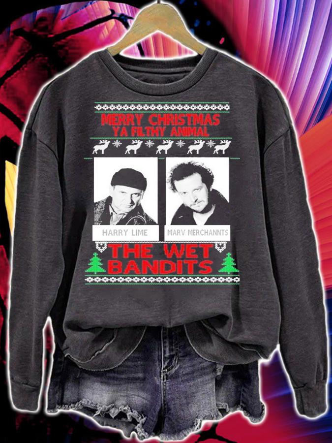 Merry Christmas You Filthy Animal The Wet Bandits Home Alone Shirt t-shirt sweatshirt