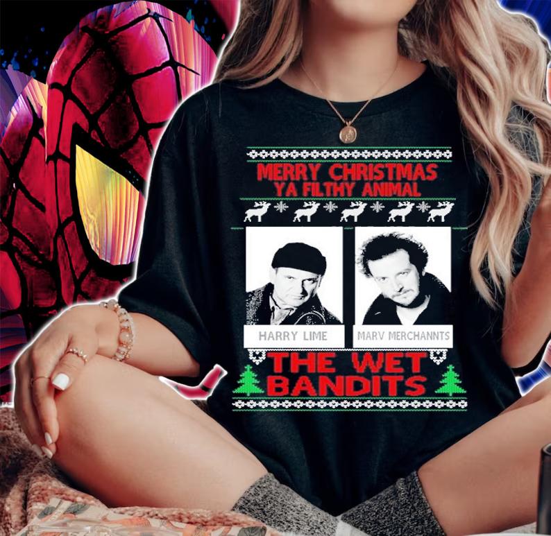 Merry Christmas You Filthy Animal The Wet Bandits Home Alone Shirt t-shirt woman shirt