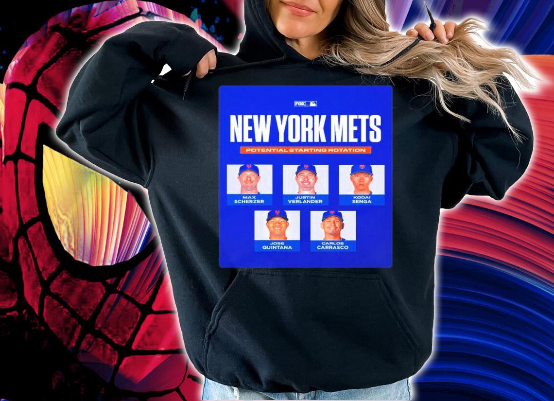 New York Mets Potential Starting Rotation For MLB 2023 Shirt t-shirt hoodie