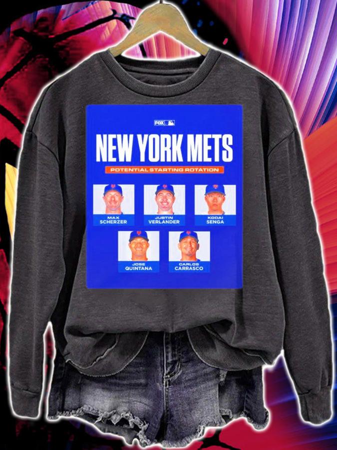 New York Mets Potential Starting Rotation For MLB 2023 Shirt t-shirt sweatshirt