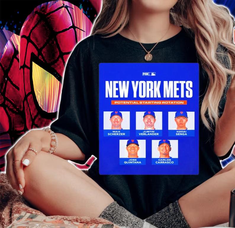 New York Mets Potential Starting Rotation For MLB 2023 Shirt t-shirt woman shirt