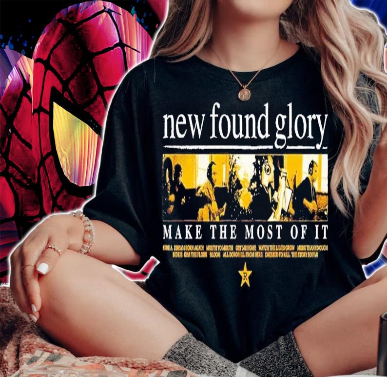 New Found Glory make the most of it flower shirt t-shirt