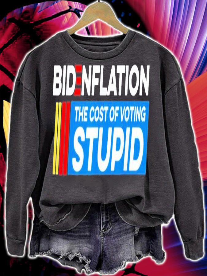 BidenFlation The Cost Of Voting Stupid Anti Biden Brandon T-Shirt t-shirt