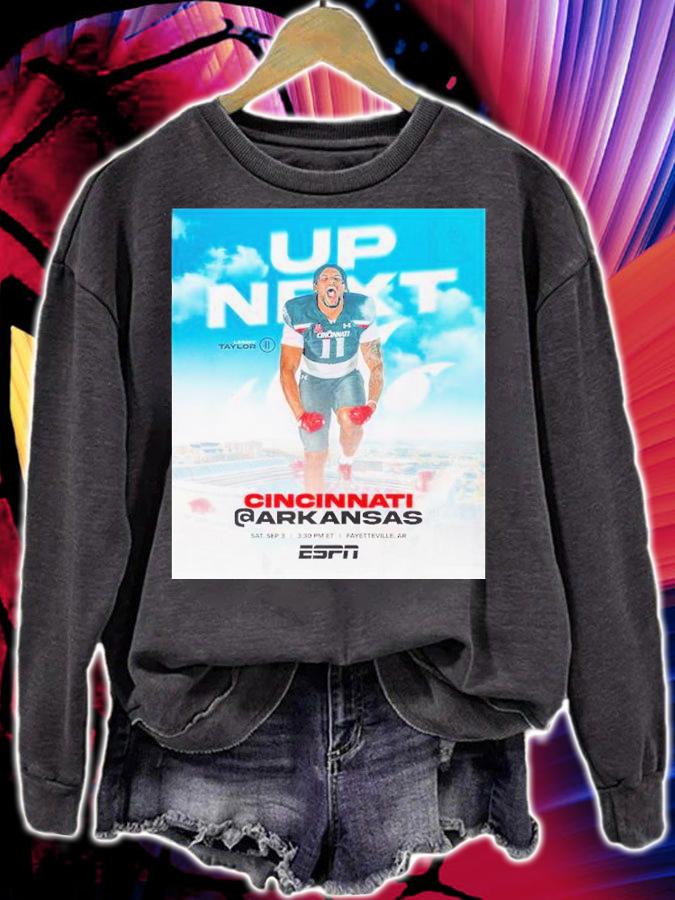 Cincinnati Vs Arkansas Up Next 2022 Shirt t-shirt sweatshirt