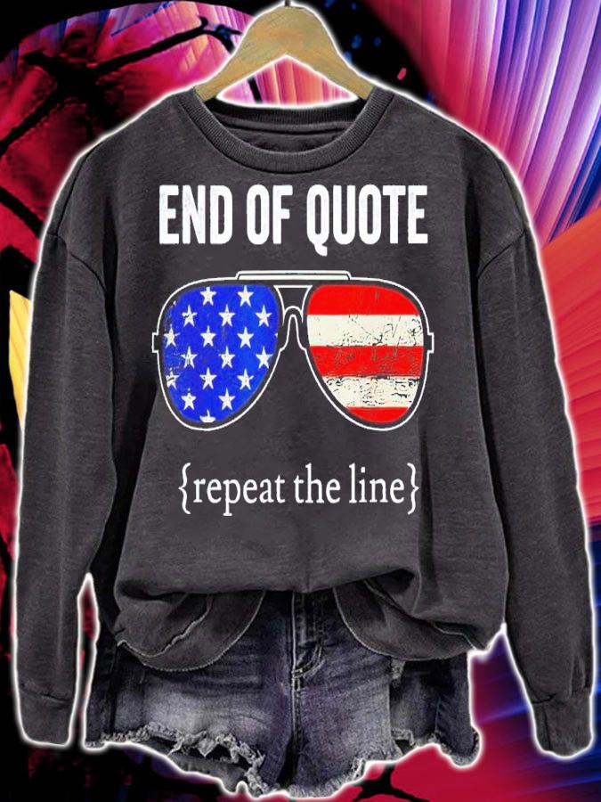 Funny Joe Biden End Of Quote Repeat The Line T-Shirt t-shirt