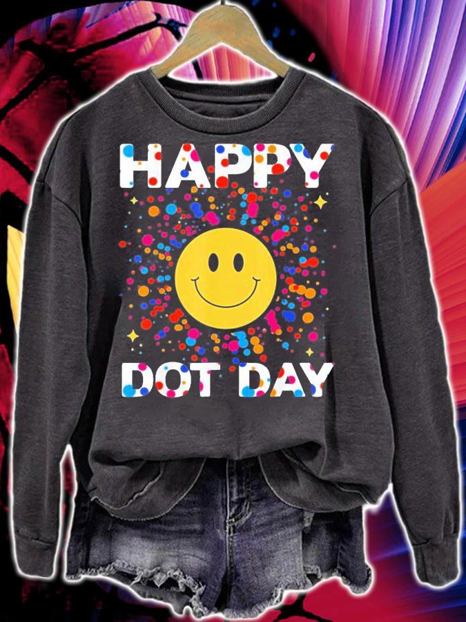 Happy Dot Day Colorful Rainbow Polka Dot T-Shirt t-shirt sweatshirt