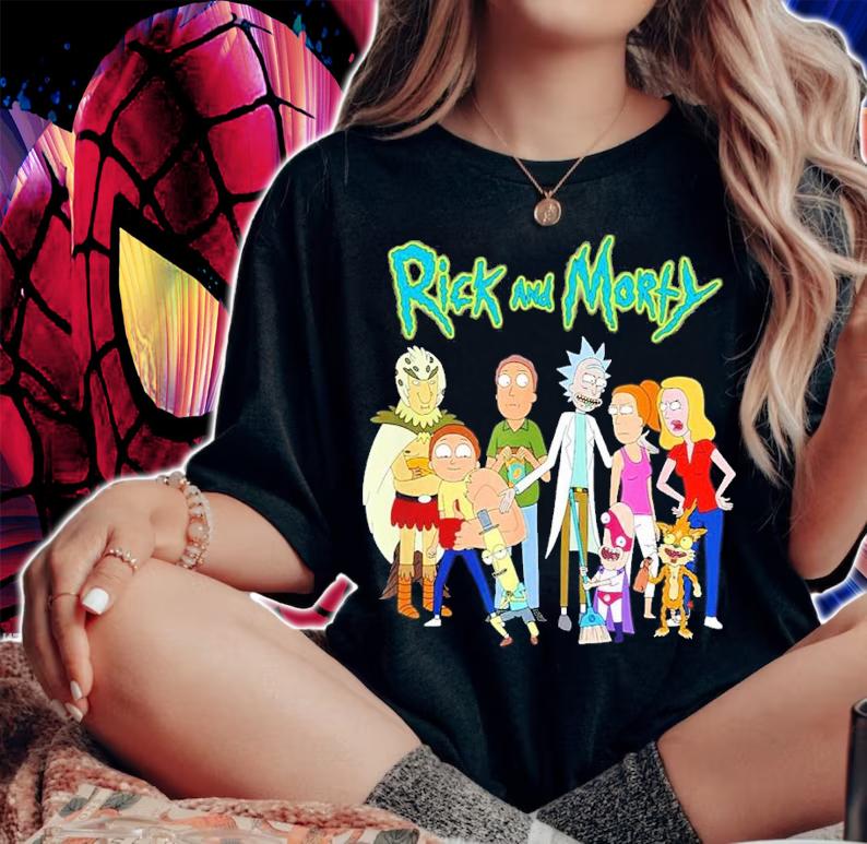 Rick And Morty family with friends shirt t-shirt
