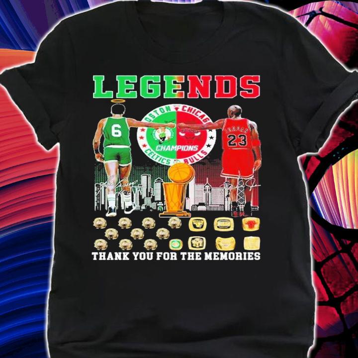 Bill Russell Michael Jordan thank you for the memories shirt t-shirt shirt