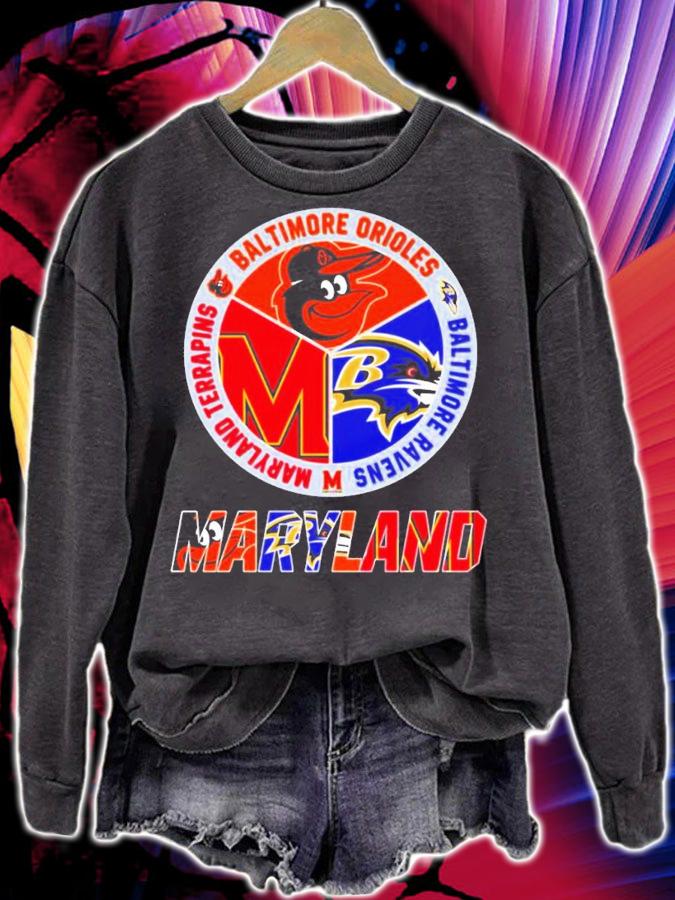 Maryland Baltimore Orioles Baltimore Ravens Maryland Terrapins shirt t-shirt sweatshirt
