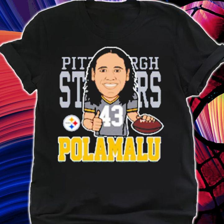 NFL Troy Polamalu Pittsburgh Steelers Mitchell Ness Caricature Shirt t-shirt shirt
