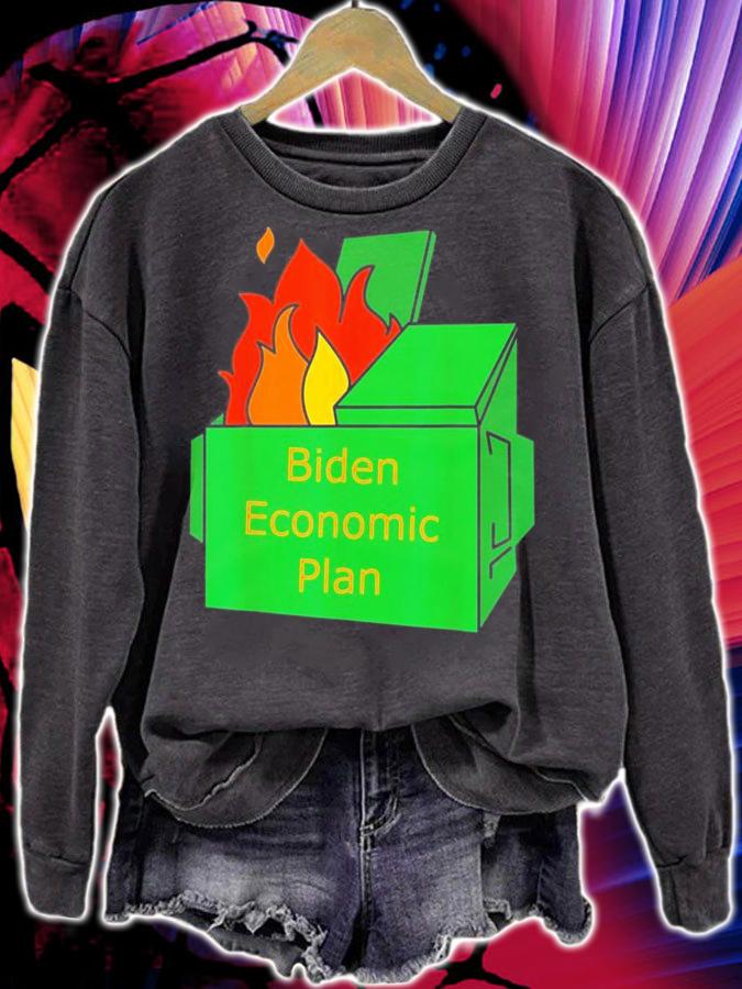 Biden Economic Plan Dumpster Fire T-Shirt t-shirt sweatshirt