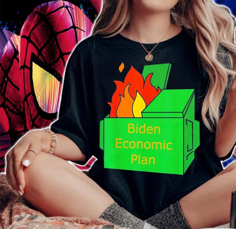Biden Economic Plan Dumpster Fire T-Shirt t-shirt woman shirt