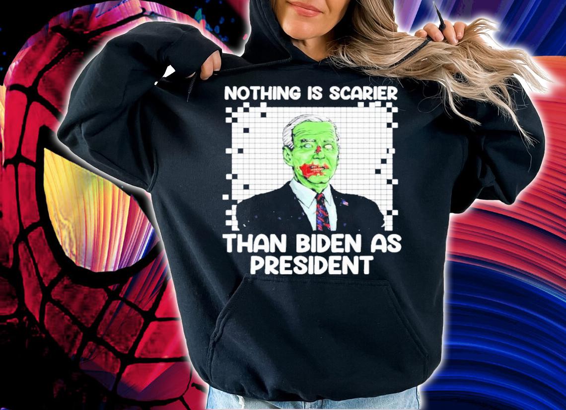 Biden Zombie Nothing Is Scarier Than Biden As President Halloween Shirt t-shirt hoodie