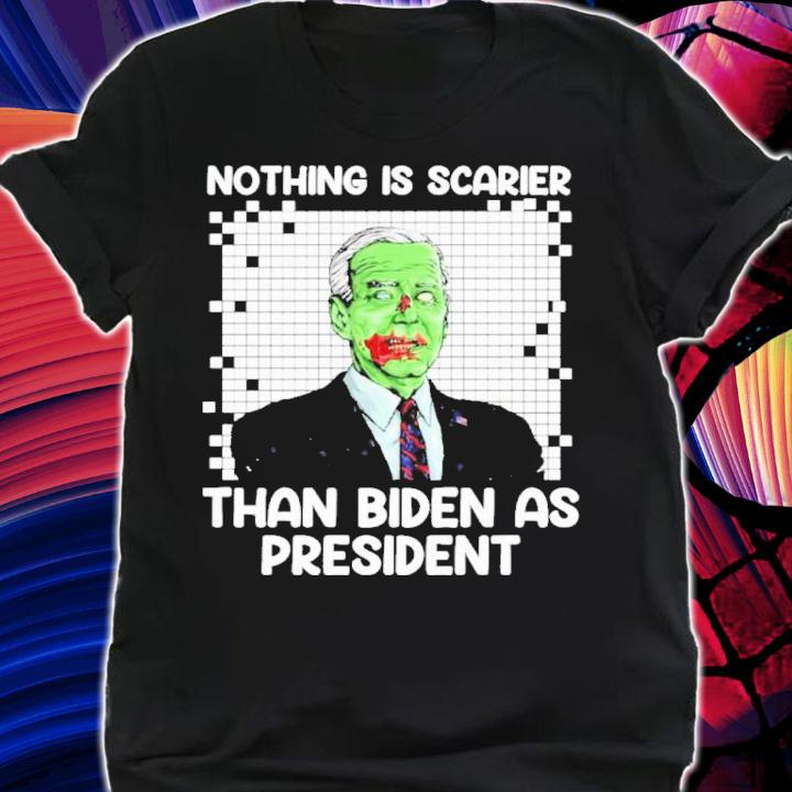 Biden Zombie Nothing Is Scarier Than Biden As President Halloween Shirt t-shirt shirt