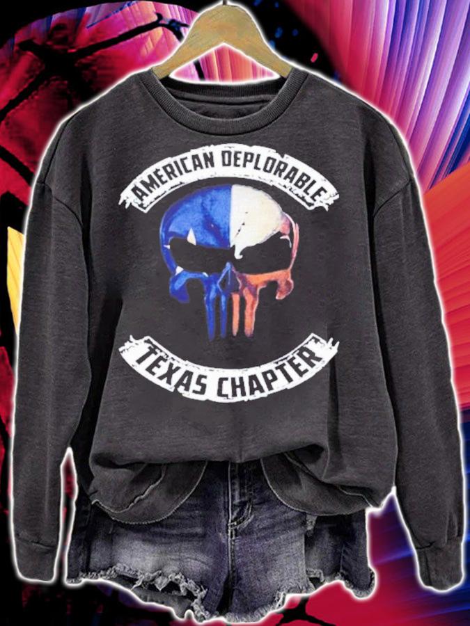 Skull American Deplorable Texas Chapter Shirt t-shirt