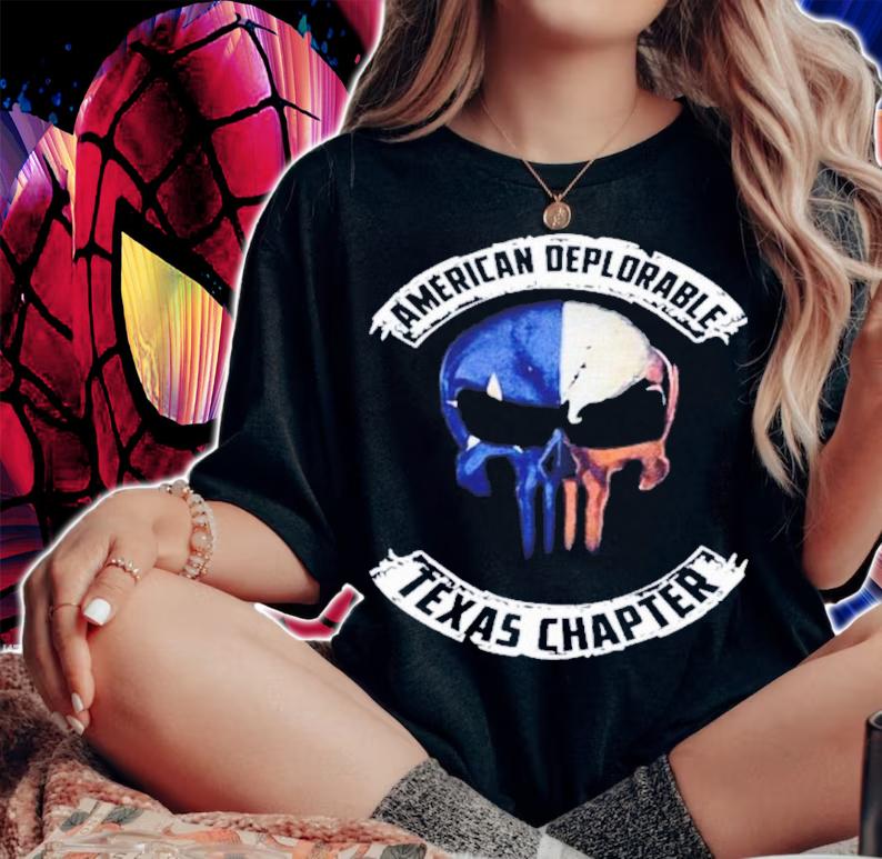 Skull American Deplorable Texas Chapter Shirt t-shirt
