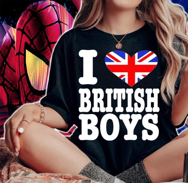 Tarayummy I Love British Boys T-Shirt t-shirt woman shirt