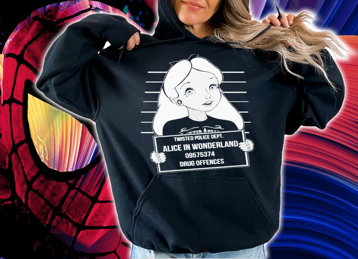 Twisted Alice In Wonderland Mugshot Shirt t-shirt
