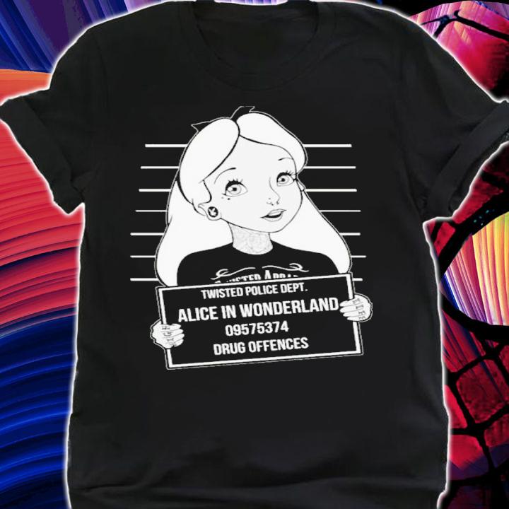 Twisted Alice In Wonderland Mugshot Shirt t-shirt