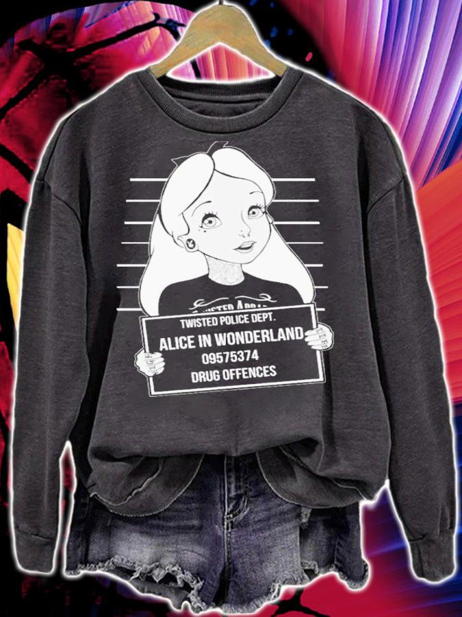 Twisted Alice In Wonderland Mugshot Shirt t-shirt