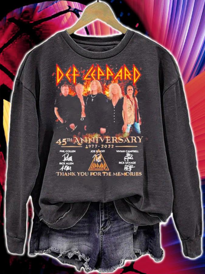 Def Leppard 45th Anniversary 1977-2022 Signatures Thank You For The Memories Shirt t-shirt sweatshirt