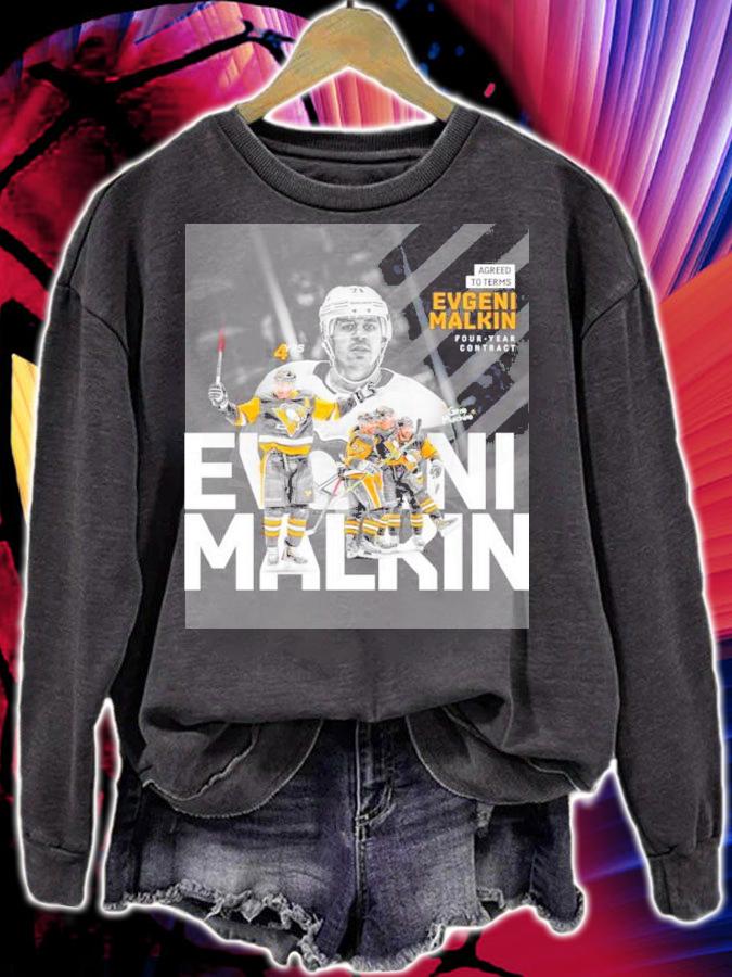 Evgeni Malkin Pittsburgh Penguins Agreed To Terms Four-Year Contract Shirt t-shirt sweatshirt
