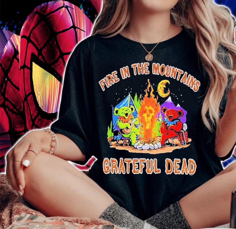 Grateful Dead Hiking On The Mountain T-Shirt t-shirt woman shirt