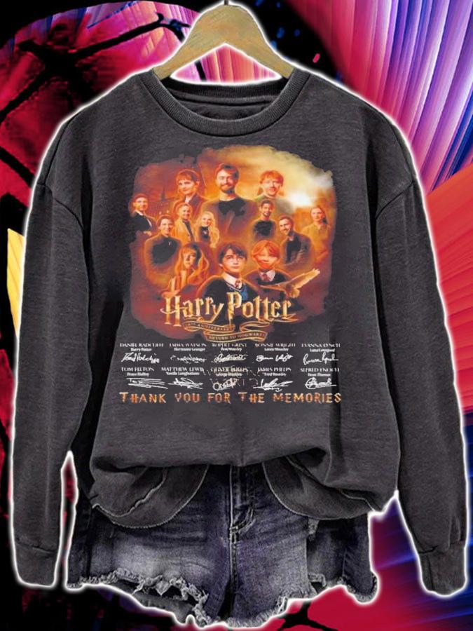 Harry Potter 20th Anniversary Return To Hogwarts Signatures Thank You For The Memories T-Shirt t-shirt