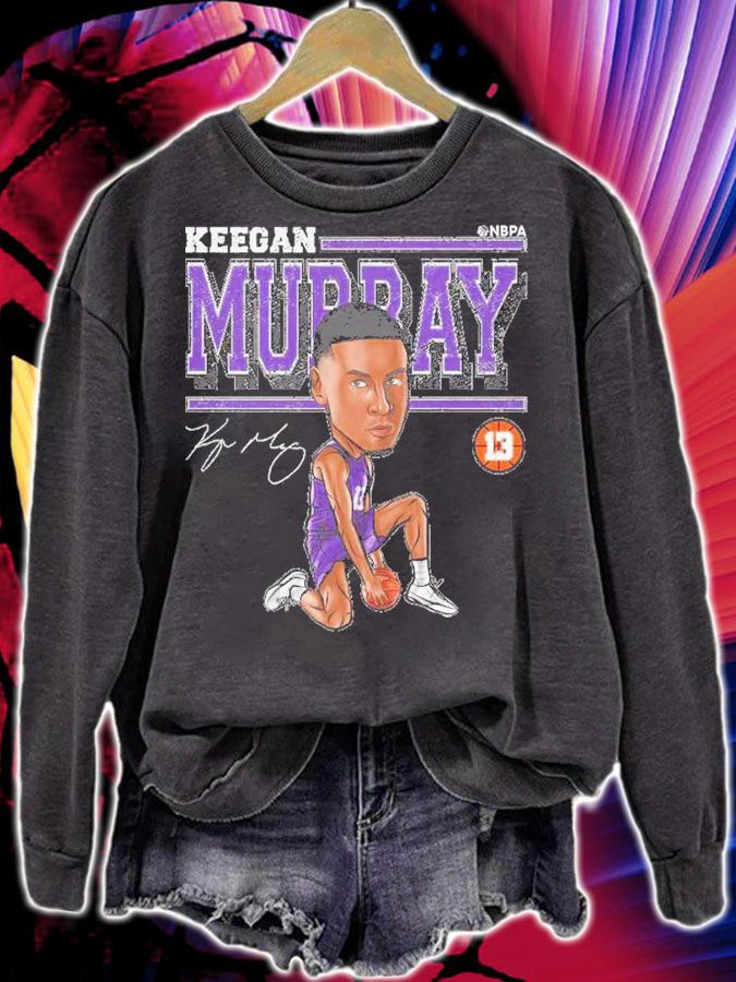 Keegan Murray Sacramento Cartoon Basketball Signature Shirt t-shirt