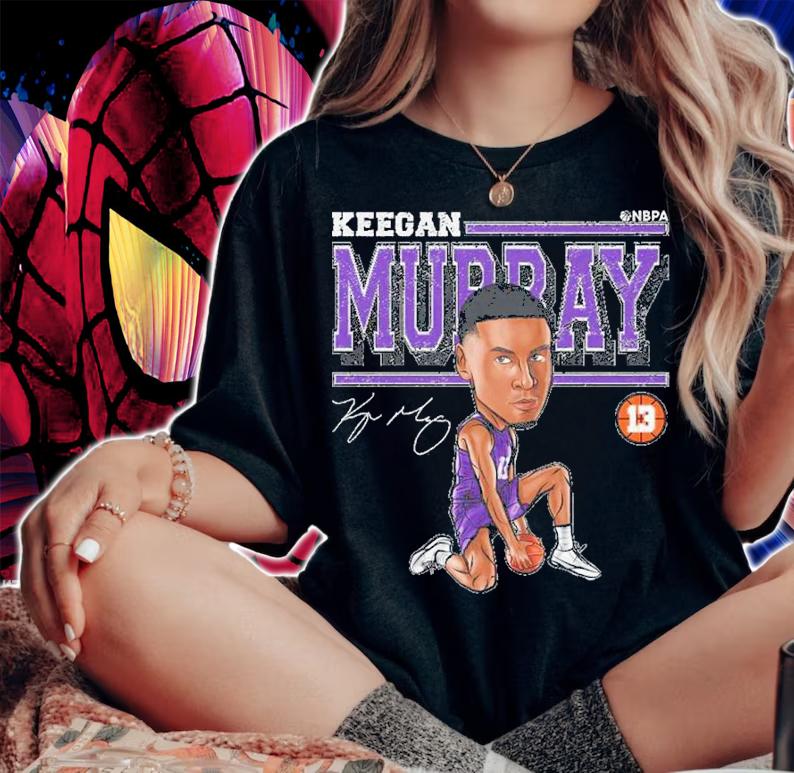 Keegan Murray Sacramento Cartoon Basketball Signature Shirt t-shirt