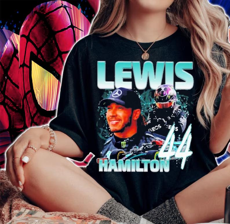 Lewis Hamilton Formula 1 Racing Team Mercedes 90S Vintage Shirt t-shirt