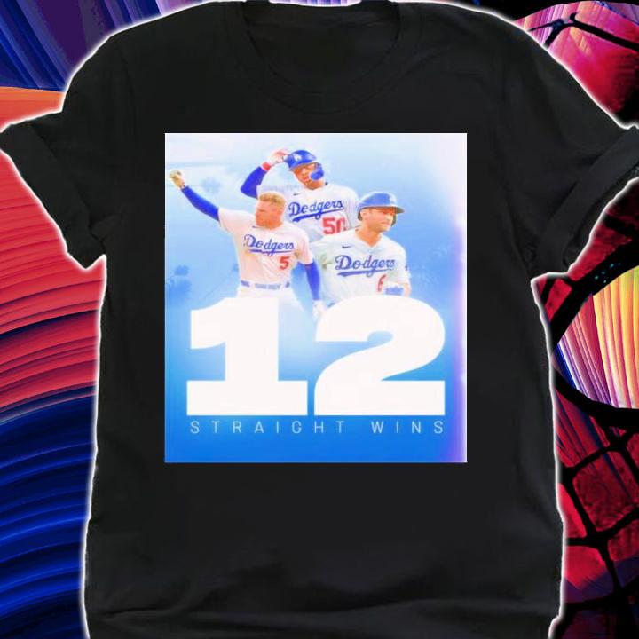 Los Angeles Dodgers 12 Straight Wins Shirt t-shirt shirt
