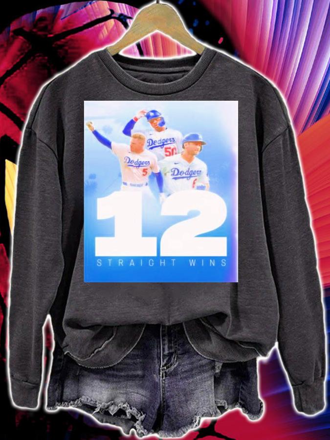 Los Angeles Dodgers 12 Straight Wins Shirt t-shirt sweatshirt