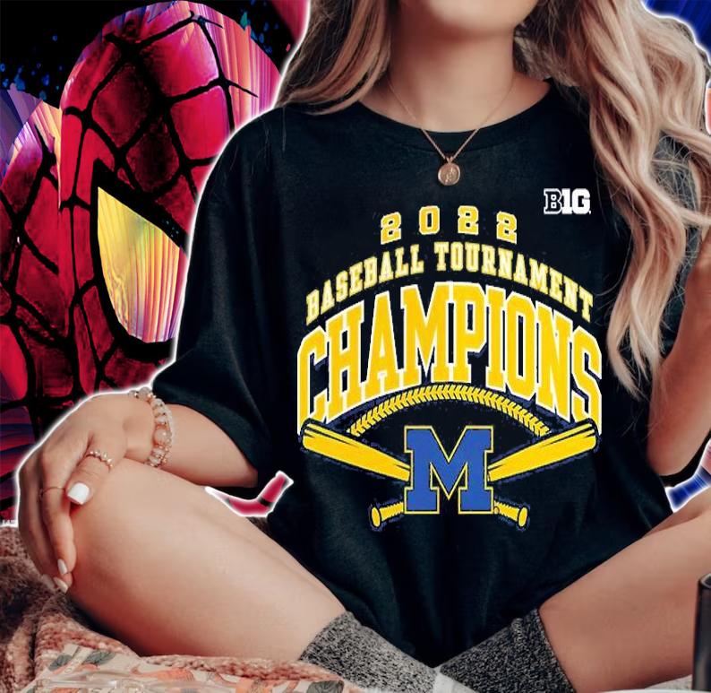 Michigan Wolverines 2022 Big Ten Baseball Conference Tournament Champions T-Shirt t-shirt woman shirt